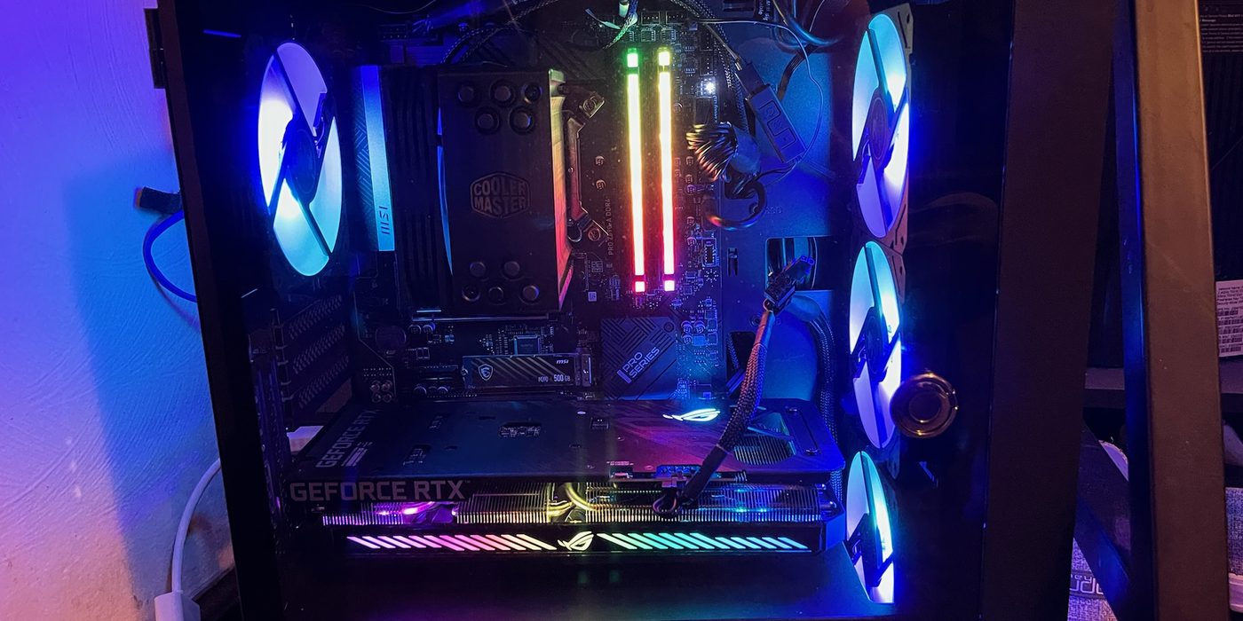 Custom RGB gaming PC build with RTX graphics